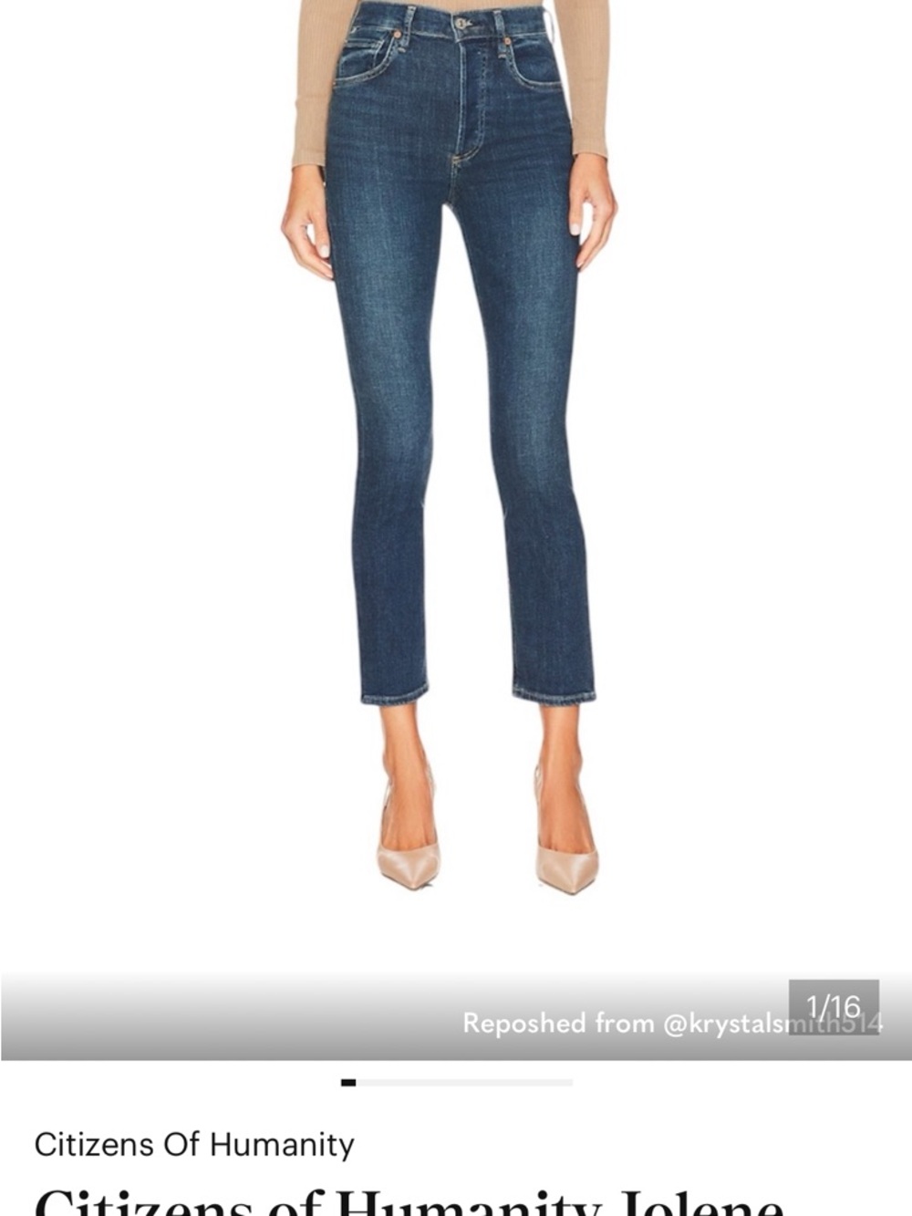 Citizens Of Humanity Jolene Straight Leg Crop 27